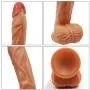 8.85 Inch Realistic Dildo, Body-Safe Material Lifelike Large Penis with Powerful Suction Cup for Hands-Free Play, Flexible Adult Sex Toys for Women