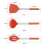 SKYyao Kitchen utensil set Non-stick pan silicone shovel bottomed frying pan cooking kitchenware set stainless steel high temperature silicone kitchenware silicone