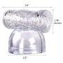 Massager Attachments, Massager Accessories Attachment Silicone- Two Different Styles (Clear)