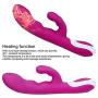 G-Spot Rabbit Vibrators Heating Waterproof Quiet Rechargeable Silicone Clitoris Vagina Stimulator Massager Adult Sex Toys for Women & Couple (Purple)