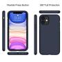 Miracase Liquid Silicone Case Compatible with iPhone 11 6.1 inch(2019), Gel Rubber Full Body Protection Shockproof Cover Case Drop Protection Case (Navy Blue) …