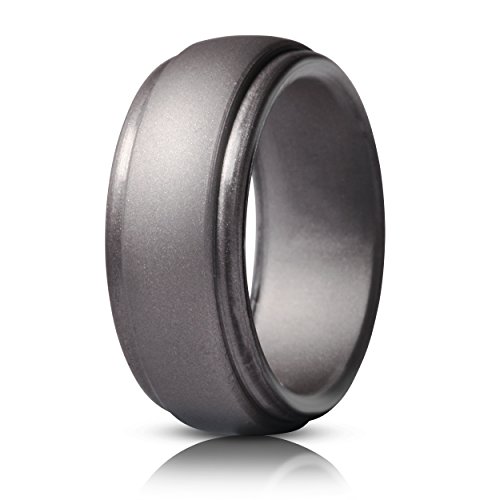 Saco Band Silicone Rings Men - 7 Rings / 1 Ring Rubber Wedding Bands