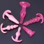 a-YUEYUE 6Pcs Silicone Amal Plug Toys Women Men But Training Tools for Couples - Charm Pink
