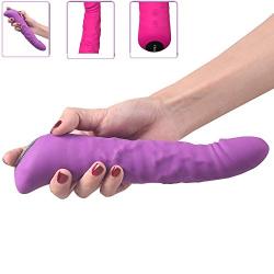 Multispeed 9 Modes Rea.listic -D?`ld.?s Dol‘l’ Massager Vibrator Toys-100% Safe Silicone Wand USB Rechargeable whyszygd (Color : Purple)