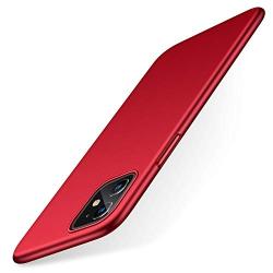 TORRAS Slim Fit iPhone 11 Case, Hard Plastic PC Ultra-Thin Phone Cover Case with Matte Finish Coating Grip Compatible with iPhone 11 (6.1 Inch), Red