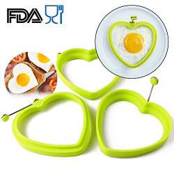 1PCS Heart Shape Silicone Egg Moulds Kitchen Pancake Ring Non-stick Silicone Heart Egg fried Mould Silicone Egg Ring Kitchenware