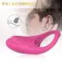Silicone Cock Ring Vibrator - 9 Speeds Remote Control Wireless Rechargeable Waterproof Clitoris Stimulator Vibration Shark Penis Ring - Sex Toy for Couples and Men Longer Lasting Erections(Pink)