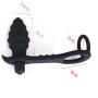 Anal Vibrator 10 Speed Prostate Massager Vibrating Anal Plug Silicone Waterproof Sex Toy with Two Erection Enhancing Vibrating Cock Ring and Testis Ring for Woman or Man (G-Spot Stimulation)
