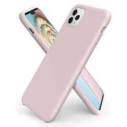 ORNARTO Liquid Silicone Case for iPhone 11 Pro, Slim Liquid Silicone Soft Gel Rubber Case Cover for Apple iPhone 11 Pro(2019) 5.8 inch-Pink Sand