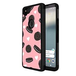 Google Pixel 2 Case,Flexible Soft TPU Cover Shell,Slim Silicone Black Rubber Non-Slip Durable Design Protective Phone Case for Google Pixel 2 -Biscuits