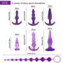 JunRP Beginners Anales Beads Silicone Trainer Kit 7pcs/Set Soft Plugs Toys A14