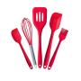 Kitchenware Utensils Set 5 Piece Premium Silicone Heat Resistant Non-Stick Cooking Professional Tools Red