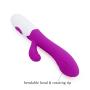 SUPEREX Rabbit Silicone G-Spot Vibrator with Private Bag - 30 Speed Dual Motors Vagina Clitoris Stimulator - Sex Adult Wand Massager Toy for Woman (Purple)