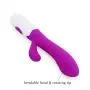 SUPEREX Rabbit Silicone G-Spot Vibrator with Private Bag - 30 Speed Dual Motors Vagina Clitoris Stimulator - Sex Adult Wand Massager Toy for Woman (Purple)