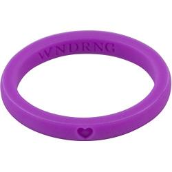 LearnFitFun Silicone Wedding Rings for Women. Thin Stackable Rubber Engagement Bands Single or Set of 10 Rings. Size 4-10 WNDRNG