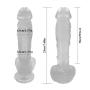 HYLHYL5-F Silicone Double-Ended Female Wand Long Size Female Women Self Pleasure Toys (Black, L:23cm/7.48 in, W:4.5cm/1.57 in)