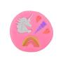 Unicorn Molds Silicone Qingo Mini Unicorn Horn Ears Flower And Cupcake Topper Fondant Chocolate Unicorn Cake Mold Set For Baby Birthday Party (3Pcs)