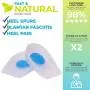 BraceAbility Heel Spur Cups | Medical-Grade Silicone Plantar Fasciitis Insole Cushion Pads, Gel Foot Orthotic & Shoe Insert Protectors (Pair - Large)