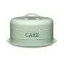Kitchen Craft Living Nostalgia Vintage Style Airtight Cake Storage Tin Cake Dome English Sage Green - 28.5cm x 18cm 11" x 7"