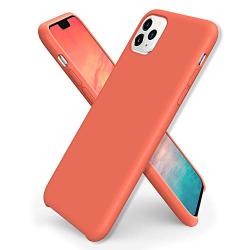 ORNARTO Liquid Silicone Case for iPhone 11 Pro, Slim Liquid Silicone Soft Gel Rubber Case Cover for Apple iPhone 11 Pro(2019) 5.8 inch-Living Coral