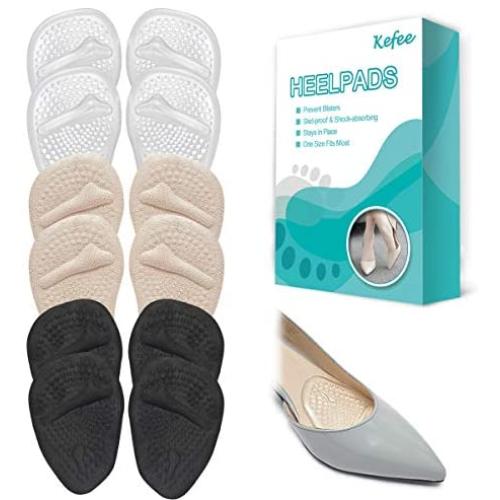 Metatarsal Pads - 12 pcs Soft Forefoot Pads - High Heel Inserts - Shoe Filler for Too Big Shoes Women - Ball of Foot Cushions for Pain Relief