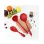 CWXDIAN Kitchen Tools Silicone Kitchenware Set of 4 Non-stick spatula Set Kitchenware, B