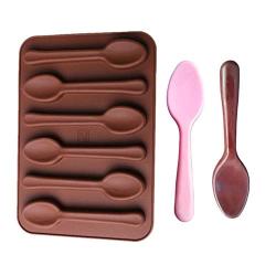 Kitchen New Silicone Spoon Shape Chocolate Mold Kitchenware Jelly Ice Mould Baking Tool