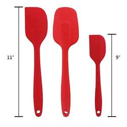 ReFaXi Silicone Scoop Brush Size Scraper Red Kitchenware 5Pcs (Red)
