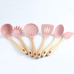 SKYyao Kitchen utensil set Silicone Kitchenware 6-piece set non-stick pot kitchen set green cooking shovel spoon silicone