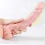Soft 8 INCH Silicone Flesh Ultimate Orgasm Cage Girth Enhancer Extension Sleeve Couple Toy FDA CE Proved