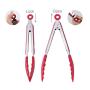 JunbosiKitchenware BBQ Grill Set Silicone Grill 4 Piece Set Silicone Gloves Two Piece Set Brush Clip,Red