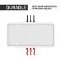 Rightcar Solutions Flawless Silicone License Plate Frame - Rust-Proof. Rattle-Proof. Weather-Proof. - White
