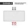 Rightcar Solutions Flawless Silicone License Plate Frame - Rust-Proof. Rattle-Proof. Weather-Proof. - White