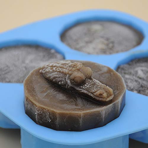 4 Crocodile silicone ice cube mold tray with lid Kitchenware with lid food box DIY Manufacturers