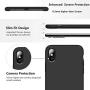 iPhone XR Silicone Case, XSHNUO Liquid Silicone Gel Rubber Ultra Thin Case with Soft Microfiber Cloth Lining Cushion for Apple iPhone XR (2018) 6.1 inch (Black)