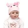 OCSDOLL Reborn Baby Dolls 22" Cute Realistic Soft Silicone Vinyl Dolls Newborn Baby Doll Girl Gift