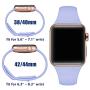 Zekapu Sport Band Compatible for Apple Watch 38mm 42mm 40mm 44mm, Soft Silicone Narrow Slim Sport Replacement Wristband for iWatch Series 5, Series 4, Series 3, Series 2, Series 1 Women