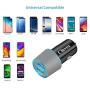 Rapid USB C Car Charger, Compatible for Samsung Galaxy S10/S10+/S10e/Note 10/Note 10 Plus/Note 9/Note 8/S9/S9 Plus/S8 Plus/A50/A70, Quick Charge 3.0 Dual USB Fast Car Charger with Type C Cable 3.3ft
