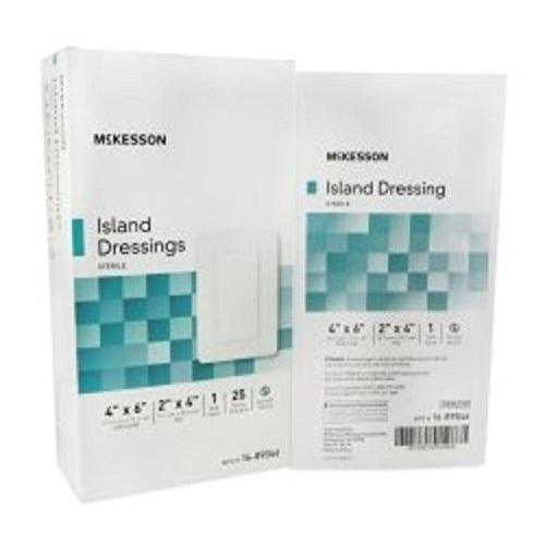 MCKESSON Adhesive Island Dressing McKesson Polypropylene / Rayon 4 X 6" Rectangle White (#16-89046, Sold Per Box)