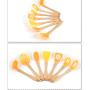 Kitchenware Utensils Set 7 Piece Premium Silicone Wooden handle Heat Resistant Non-Stick Cooking Professional Tools Orange
