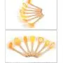 Kitchenware Utensils Set 7 Piece Premium Silicone Wooden handle Heat Resistant Non-Stick Cooking Professional Tools Orange