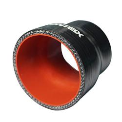 Ronteix Universal ID 2.5 to 2 Silicone Reducer Coupler Radiator Hose (63MM to 51MM, RED/BLACK)