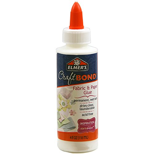 Elmers E431 Craft Bond Fabric and Paper Glue, 4 oz, Clear