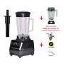 Eu/Us/Uk/Au Plug 3Hp 2200W Heavy Duty Professional Blender Mixer Juicer High Power Fruit Food Processor Ice Smoothie,Black Dry Jar Parts,Us Plug