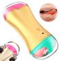 OHMMSG Male Automatic Toy,Real Silicone Soft Pussy Vágǐnal Cup USB Rechargeable Automatic Telescopic Sucking Sěxy-Toys for Man Shirt