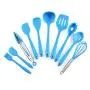 Hjyi Kitchen Cooking High temperature resistant silicone kitchenware kitchenware set anti-ironing cooking shovel tool (10-piece set)