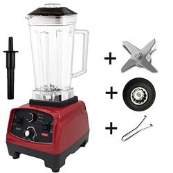 Commercial Grade Timer Blender Mixer Heavy Duty Automatic Fruit Juicer Food Processor Ice Crusher Smoothies 2200W,Red3Parts