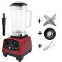 Commercial Grade Timer Blender Mixer Heavy Duty Automatic Fruit Juicer Food Processor Ice Crusher Smoothies 2200W,Red3Parts