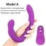 LSANNUY Relax Massage Wand Vibrating Silicone Strapless Strap-On for Women Couple Lesbian Silicone Pleasure Toy