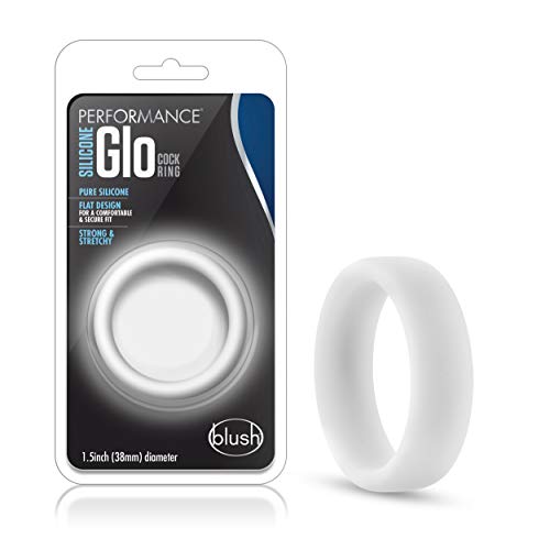 Blush Performance Glo Silicone Cock Ring, Glow in The Dark, Soft, Stretchy, Sex Toy for Men, Sex Toy for Couples